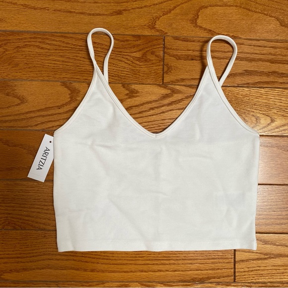 BNWT Sunday Best Roxboro Aritzia Tank Top Spaghetti Straps White Colour - Picture 6 of 12